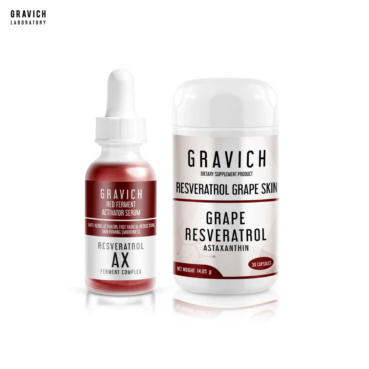 GRAVICH Inside Out Firming Set (Red Serum+Resveratrol Capsule)